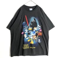BOOTLEG　Looney Tunes　STAR WARS　ルーニーテューンズ　スターウォーズ　ビッグプリント　Tシャツ　黒
