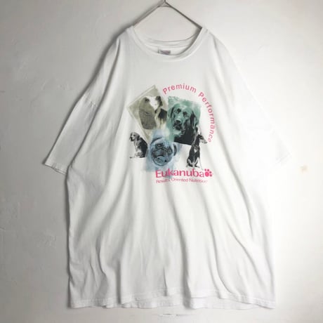ヘインズ　アニマル　犬　半袖　Tシャツ　ビッグサイズ　白
