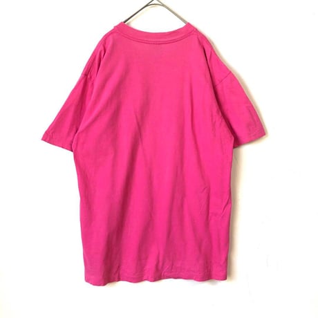 90s USA製　シングルステッチ　ロゴ　半袖　Tシャツ　ピンク