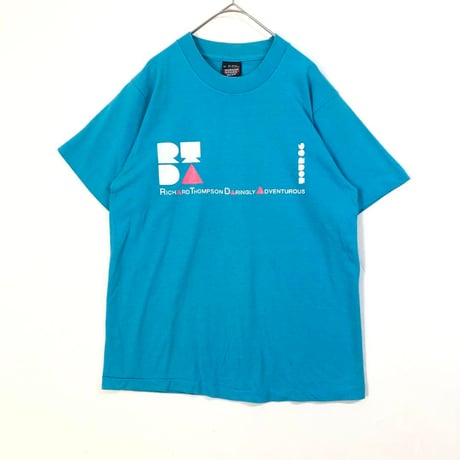 90s USA製　リチャードトンプソン　ビッグロゴ　半袖　Tシャツ