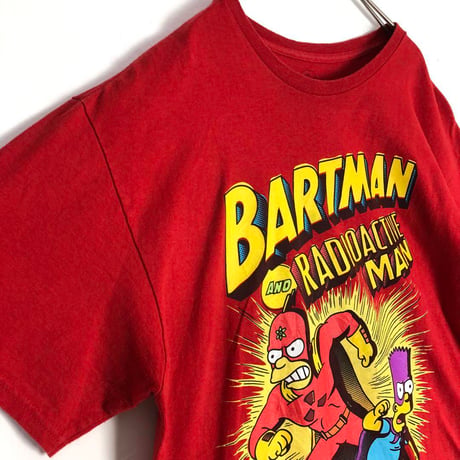 シンプソンズ　BARTMAN キャラT　Tシャツ　ビッグプリント　赤
