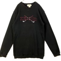 IZOD　ゴルフ　刺繍　ロゴ　スウェット　トレーナー　黒
