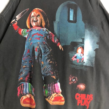 BOOTLEG　CHUCKY チャッキー　ビッグプリント　Tシャツ　黒