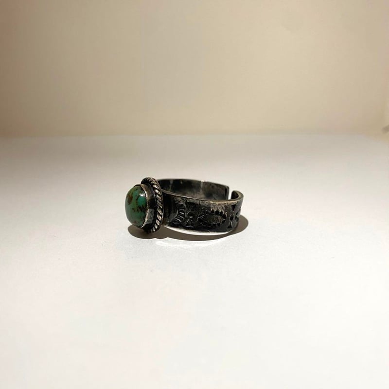 SILVER 925 シルバー ターコイズ リング 指輪 ハンドメイド 17号 