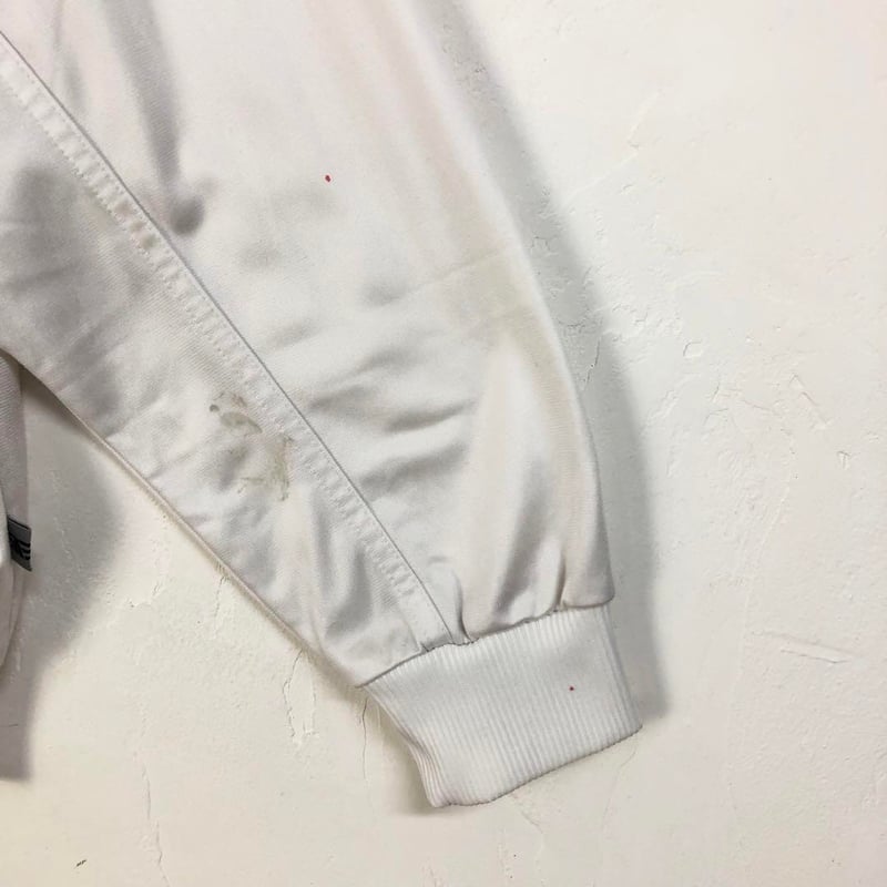 90年代　adidas アディダス トラックジャケット　ジャージ Ｌ ホワイト アディダス adidas トラックジャケット 90s ジャージ 白