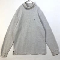 ポロ　ラルフローレン　刺繍　タートルネック　スウェット　トレーナー　白