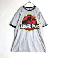 JURASSIC PARK ジュラシックパーク　ビッグプリント　Tシャツ　グレー