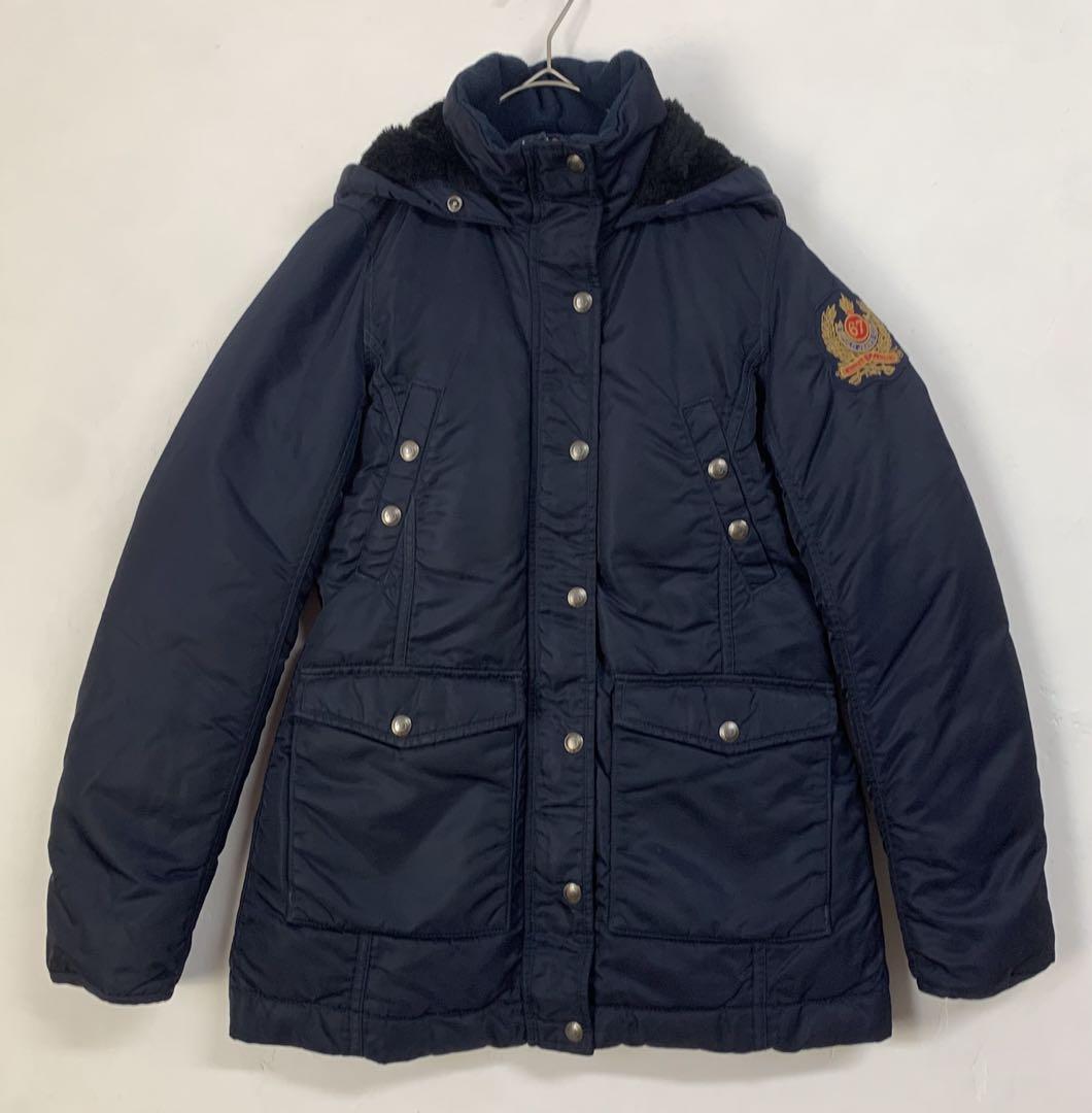 ポロ ラルフローレン 刺繍 ワッペン ダウンコート ジャケット 紺