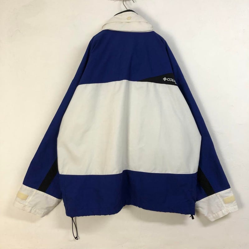 コロンビア ナイロンジャケット マウンテンパーカー ロゴ ゆるだぼ 青