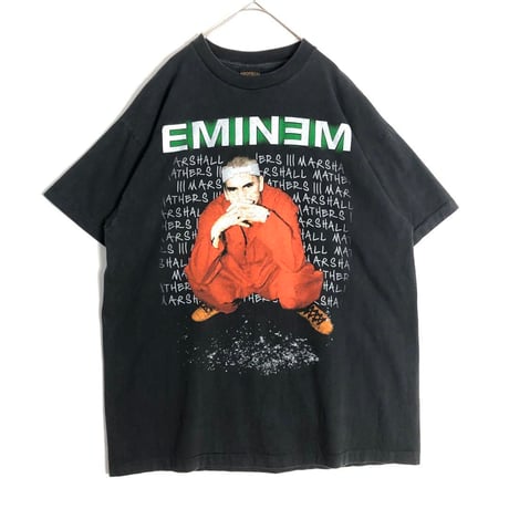 BOOTLEG　EMINEM 　エミネム　シングルステッチ　ビッグプリント　Tシャツ　黒