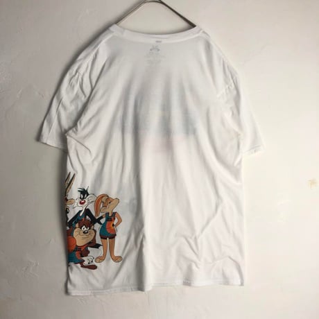 スペースジャム　ルーニーテューンズ　ビッグプリント　半袖　Tシャツ　白