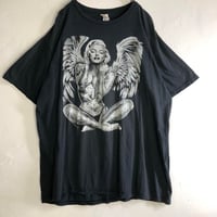 Marilyn Monroe マリリンモンロー　パロディ　Tattoo　半袖　Tシャツ　ビッグプリント　ブラック