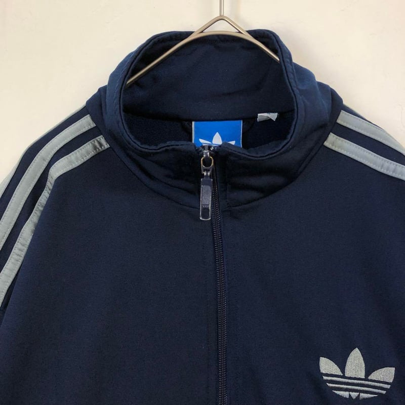 アディダスオリジナルス ジャージ トラックジャケット 刺繍 ロゴ 紺