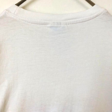 古着　60歳　ヴィンテージ　デザイン　ビッグロゴ　半袖　Tシャツ　白