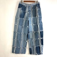 3545 リメイク 再構築 インディゴ デニム パンツ パッチワーク Liberal