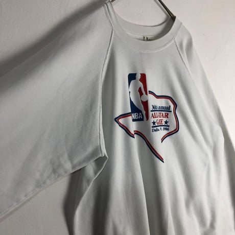 USA製　NBA　バスケ　ビッグプリント　スウェット　トレーナー　白