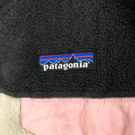 パタゴニア　シンチラ　ベスト　フリース　ロゴ　黒