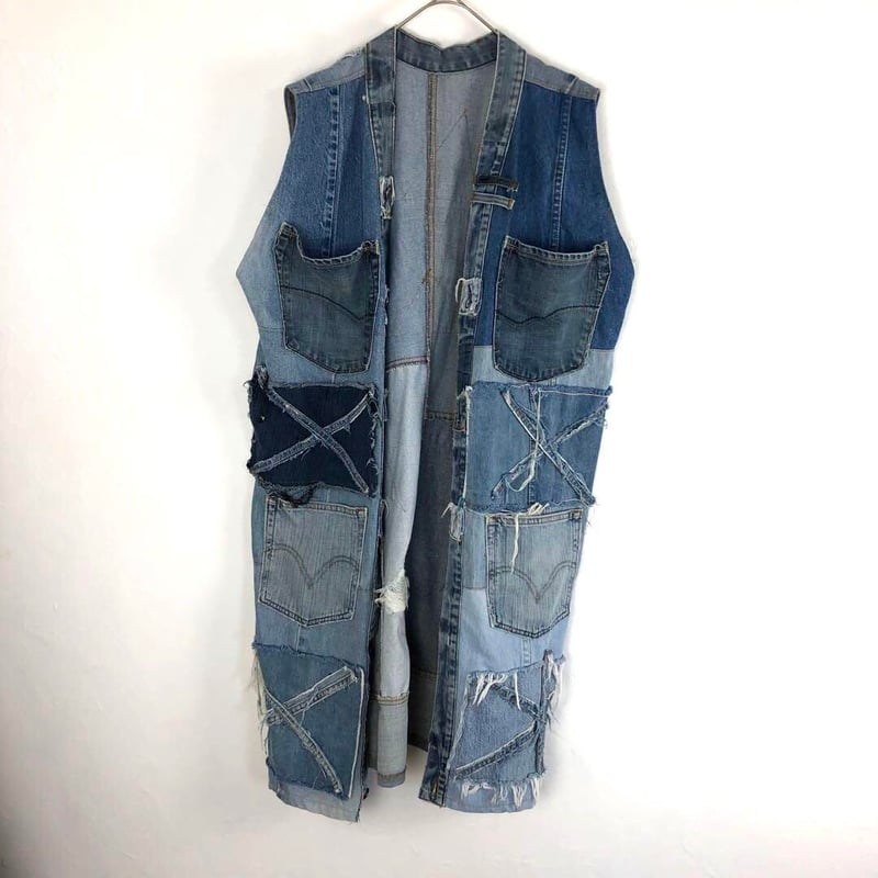 美品 OLD PARK 再構築 パッチワーク ジーンズ リメイク 514P▲ 楽天市場】OLD PARK オールドパーク/再構築デニムパンツ/S