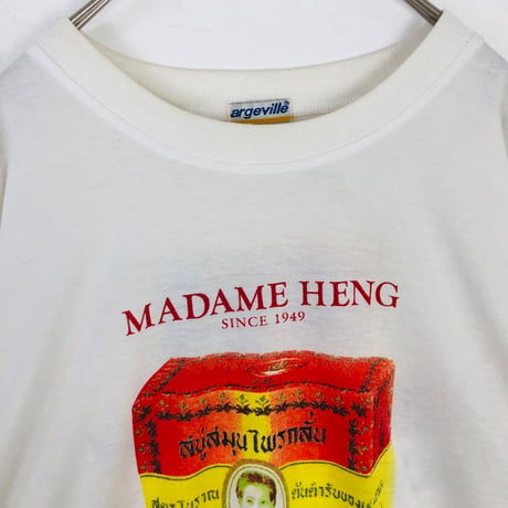 マダム・ヘン　企業　両面　ビッグロゴ　半袖　Tシャツ　白