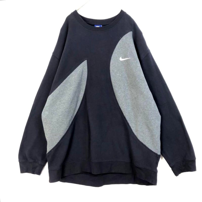 S00008 NIKE 刺繍ロゴ スウェットシャツ トレーナー ナイキ リメイク 刺繍 ロゴ スウェット トレーナー | PEACE TOWN