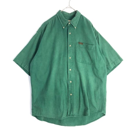 90's Woolrich  ウールリッチ　半袖　シャツ　グリーン　コットン