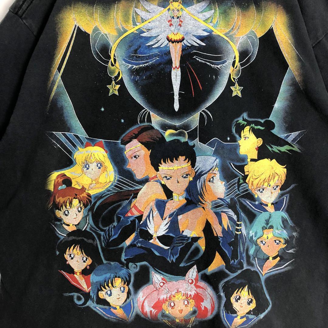 3823 セーラームーン　アニメ　Tシャツ　ビッグプリント　Tシャツ　黒 original