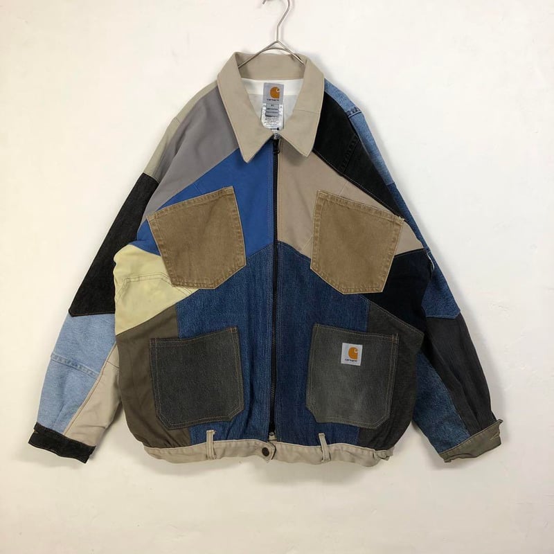 カーハート リメイク 再構築 ジャケット ロゴ 切替 パッチワーク