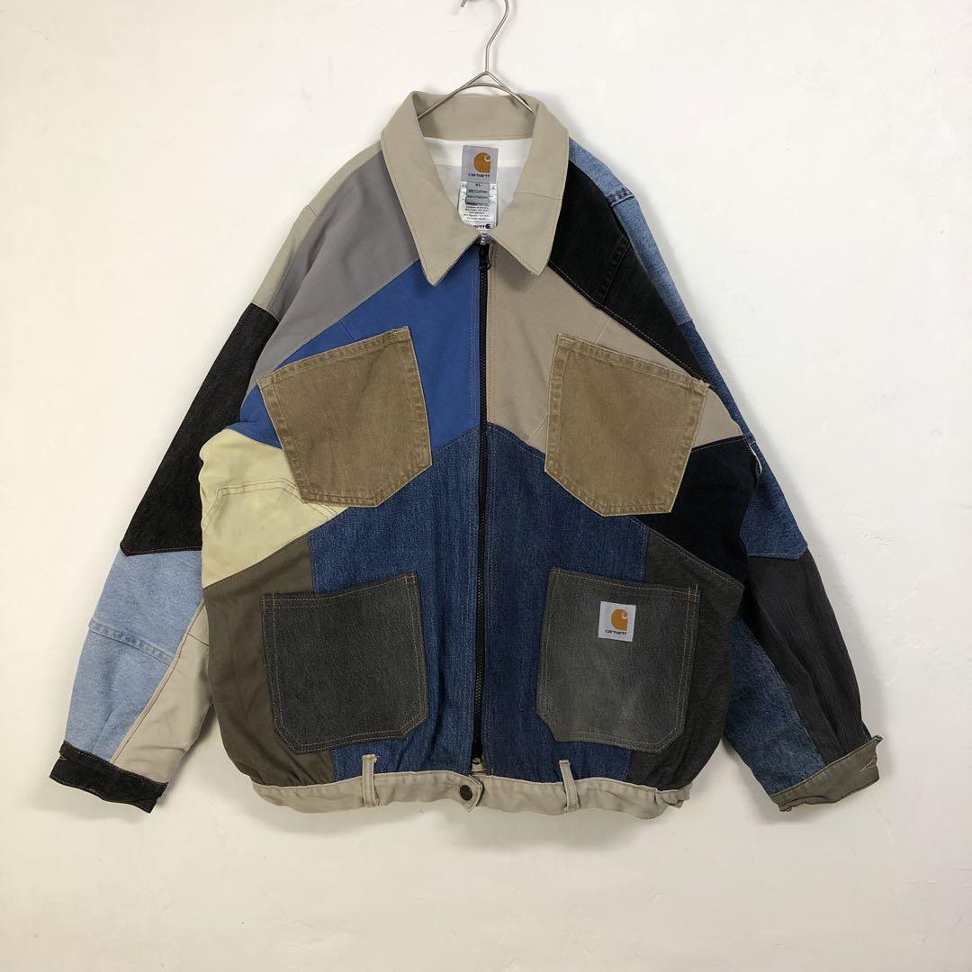 カーハート リメイク 再構築 ジャケット ロゴ 切替 パッチワーク