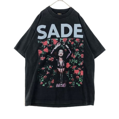 BOOTLEG　SADE　シャーデー　シングルステッチ　ビッグプリント　Tシャツ　黒