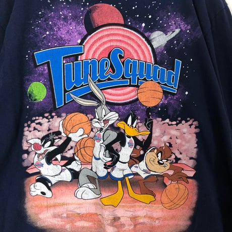 Looney Tunes　スペースジャム　長袖　袖ロゴ　ロンT　紺