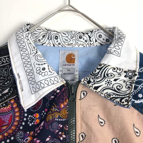 Carhartt　カーハート　リメイク　再構築　パッチワーク　ジャケット　ペイズリー