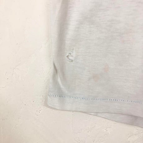 90s シングルステッチ　USA製　ヘインズ　犬　半袖　Tシャツ　白