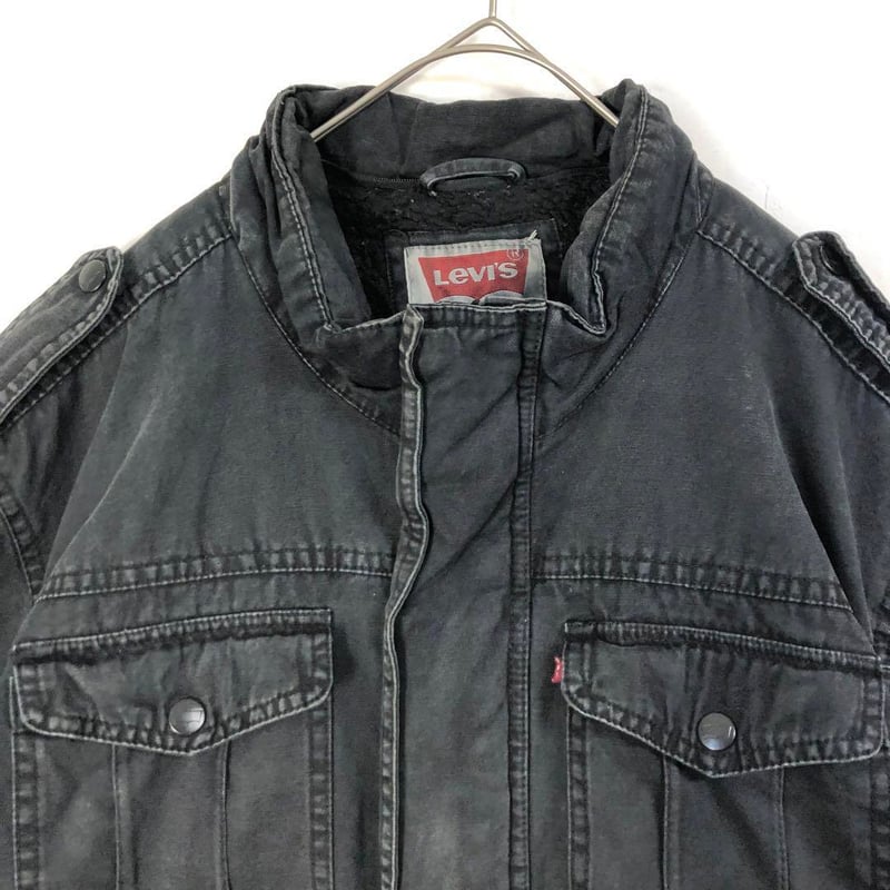 リーバイス ジャケット ロゴ タグ 裏ボア ゆるだぼ 黒 | PEACE TOWN