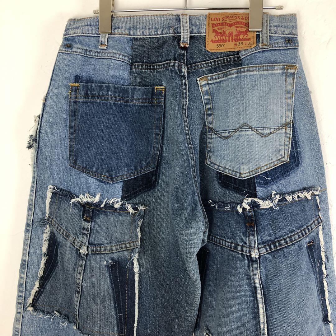 リーバイス リメイク デニム パンツ Gパン 再構築 パッチワーク