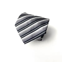 FENDI フェンディ　ストライプ　シルク　ネクタイ　黒