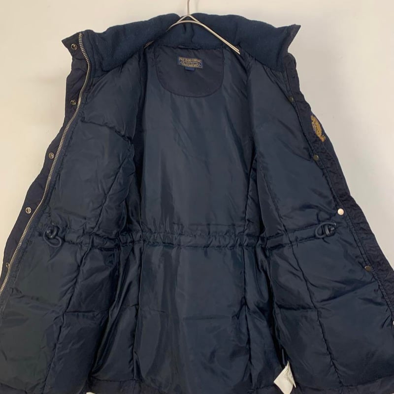ポロ ラルフローレン 刺繍 ワッペン ダウンコート ジャケット 紺
