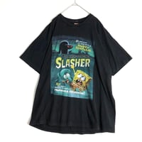 スポンジボブ　ビッグプリント　コットン　半袖　Tシャツ