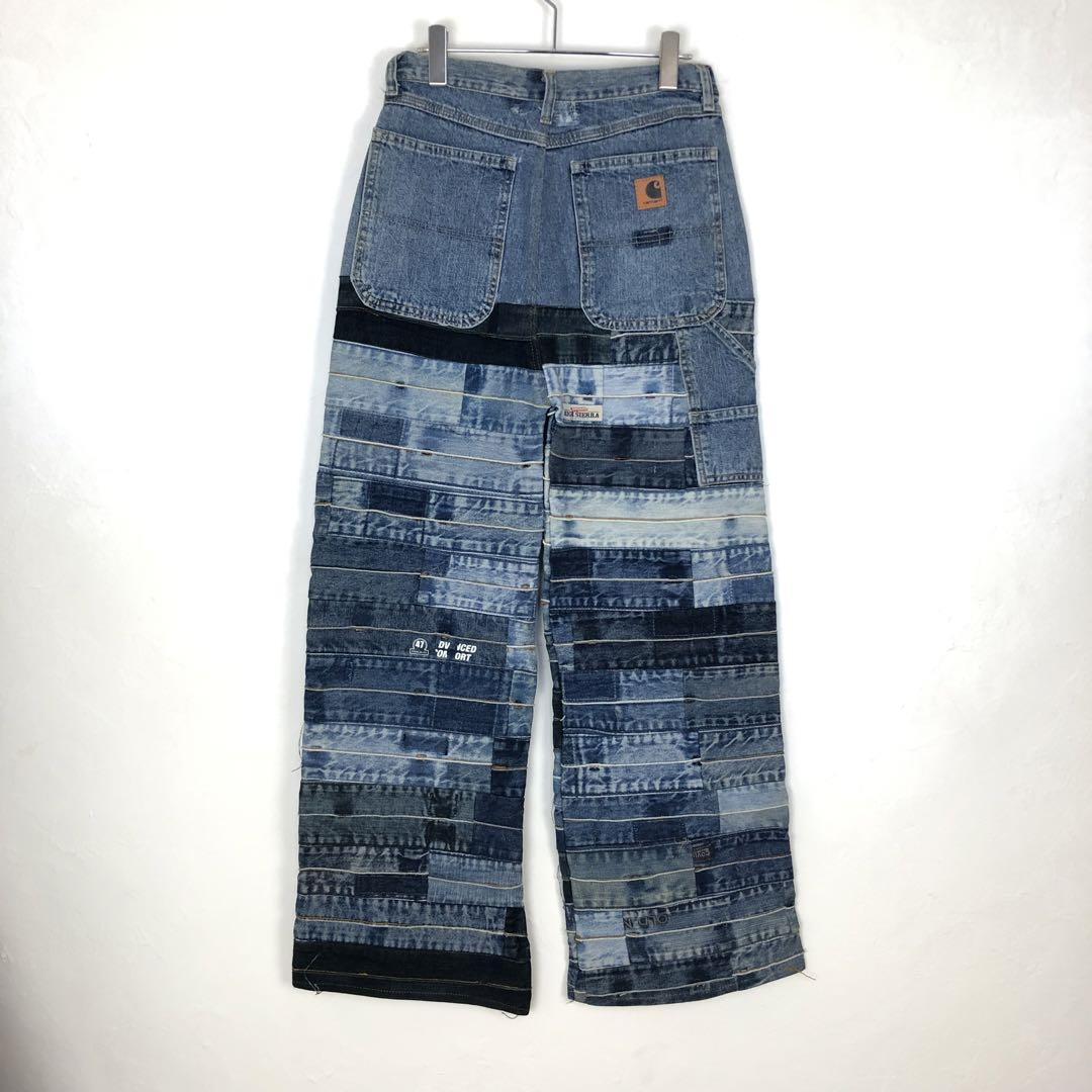 カーハート リメイク デニム パンツ Gパン 再構築 パッチワーク