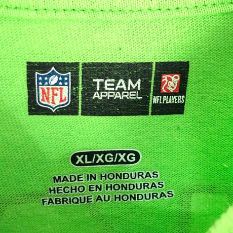 NFL　シーホークス　WILSON ビッグプリント　Tシャツ　黄緑