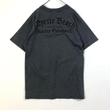 ハーレーダビッドソン　ビッグロゴ　半袖　Tシャツ　グレー