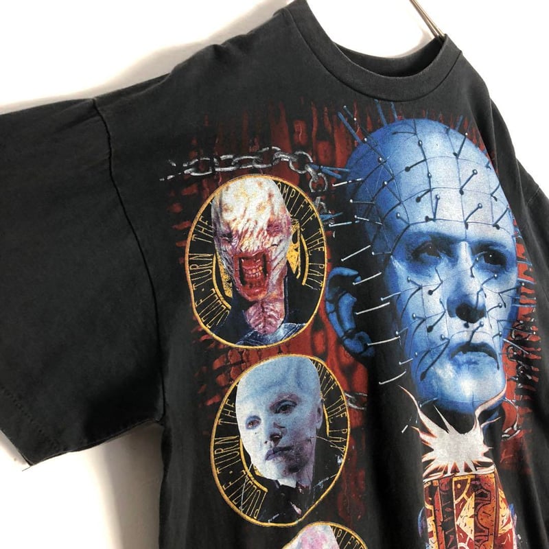 ヘルレイザー 炎グラフィックシャツ Mサイズ　新品未使用 BOOTLEG Hellraiser ヘルレイザー ビッグプリント Tシャツ 黒 | PEAC