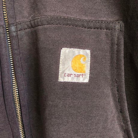 Carhartt　カーハート　ロゴ　パーカー　フーディ ブラウン