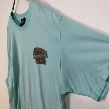 ハーレーダビッドソン　両面　ビッグロゴ　半袖　Tシャツ　水色