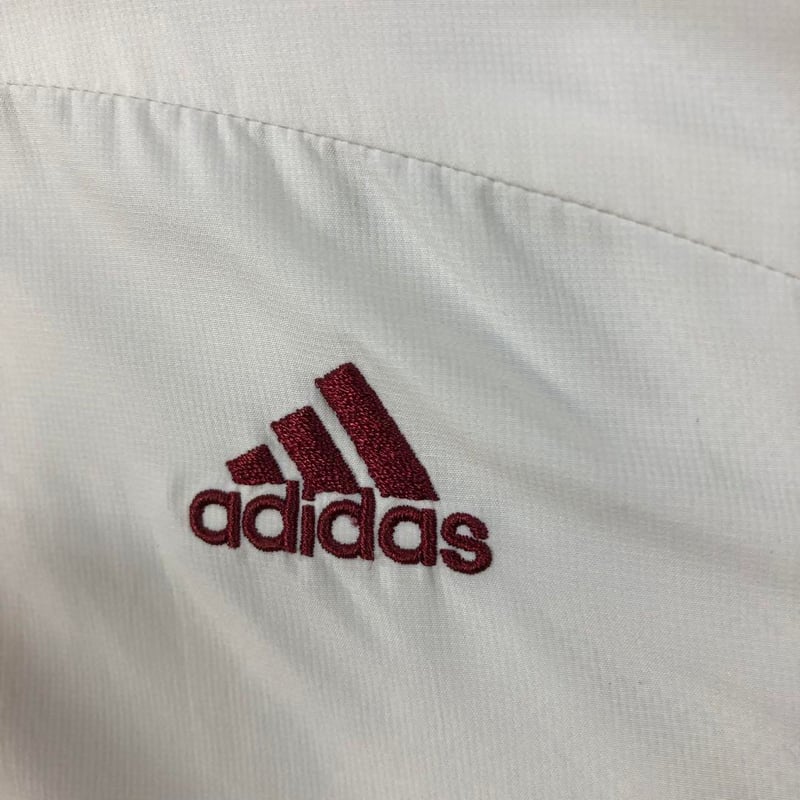 アディダス 刺繍 ロゴ 袖ライン トラック ジャケット ジャージ 白