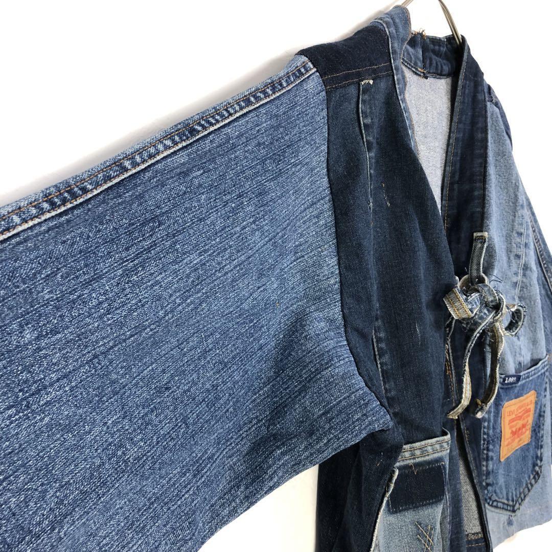 リーバイス デニム リメイク 再構築 ジャケット ロゴ パッチワーク