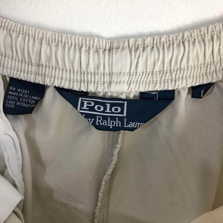 80's Ralph Lauren　ラルフローレン　刺繍ロゴ　ハーフ　ショートパンツ