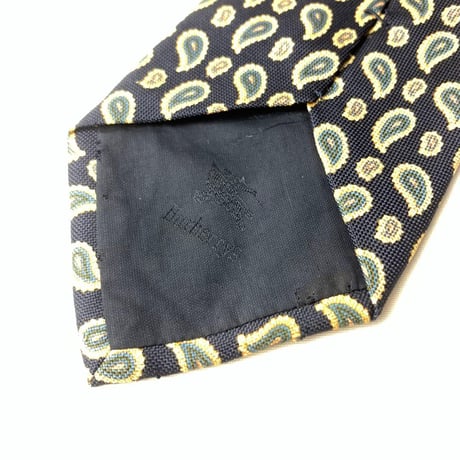 90's Burberry バーバリー　ネクタイ　総柄　シルク