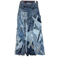 3576　カベラス　リメイク　再構築　カーゴパンツ　パッチワーク　ベージュ 3576 カベラス リメイク 再構築 カーゴパンツ パッチワーク ベージュ