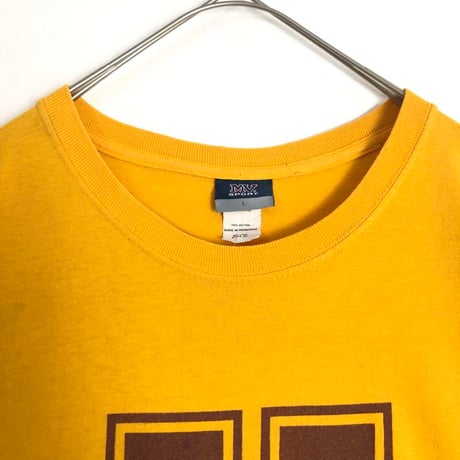 カレッジ　ミネソタ大学　ビッグプリント　半袖　Tシャツ　黄