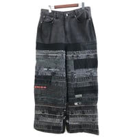 リーバイス リメイク ブラックデニム パンツ 再構築 パッチワーク 黒 
